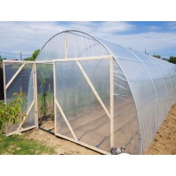 Solar de grădină Biotera  4 x 12 m Alb 2,5 m Hobby Aditivată