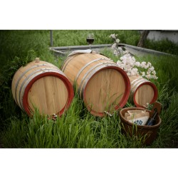 Butoi lemn masiv salcâm pentru vin 100 L + Cadou Soluție curățare butoaie-3