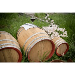 Butoi lemn masiv salcâm pentru vin 100 L + Cadou Soluție curățare butoaie-4