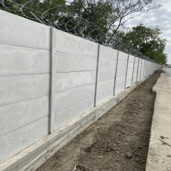 Gard beton Industrial Aztec cu stâlpi simpli 2 m-2