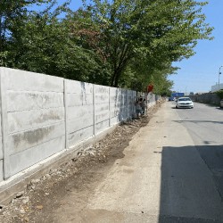 Gard beton Industrial Aztec cu stâlpi simpli 2 m-6