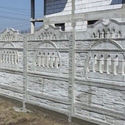 Gard beton Victorian 2 cu stâlpi simpli 1,7 m-2