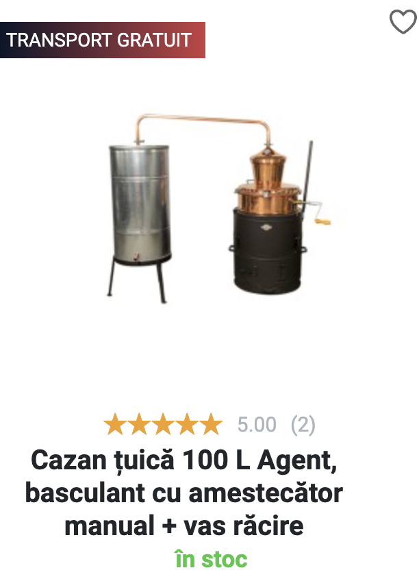 cazan tuica 100 l