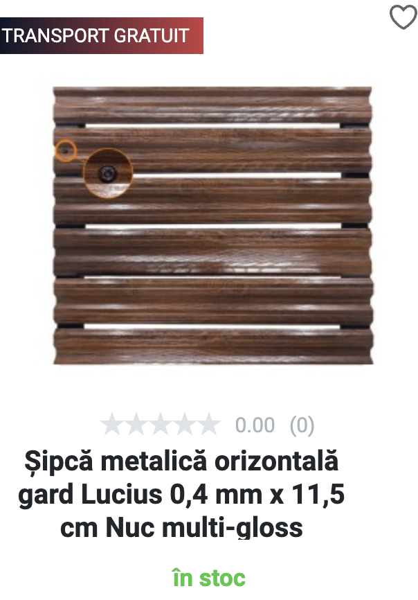 Sipca metalica nuc