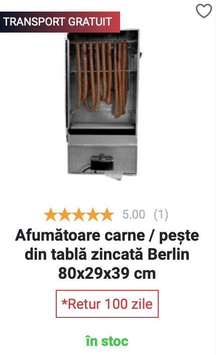 Afumătoare de carne Berlin - clasică