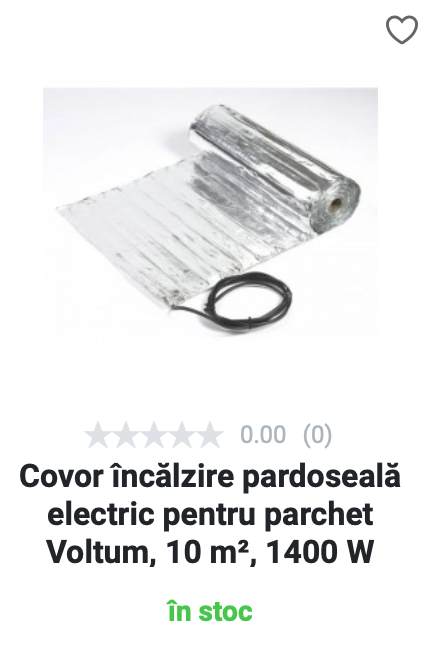 Covor încălzire pardoseală parchet