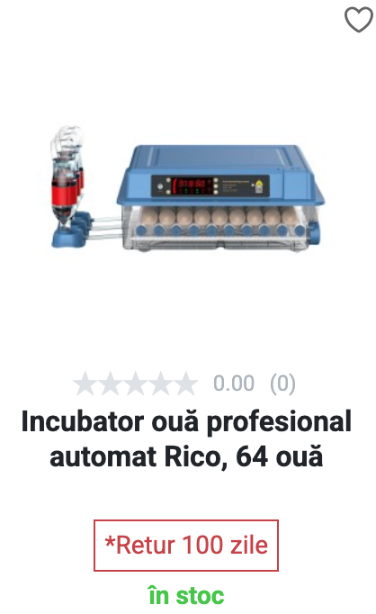 Incubator ouă automat, 64 ouă