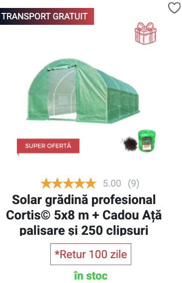 Solar grădină 5x8 m