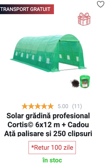 Solar grădină Cortis 6x12 m