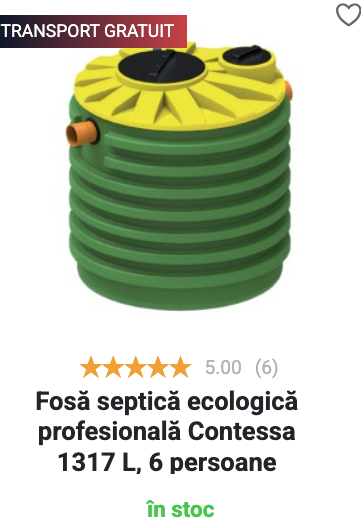 Fosă septică ecologică profesională, Contessa - 1317 L