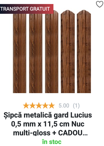 Șipcă metalică Lucius, Nuc multi-gloss