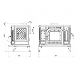 Sobă Kawmet - Rasmus din fontă 9,3 kW-5