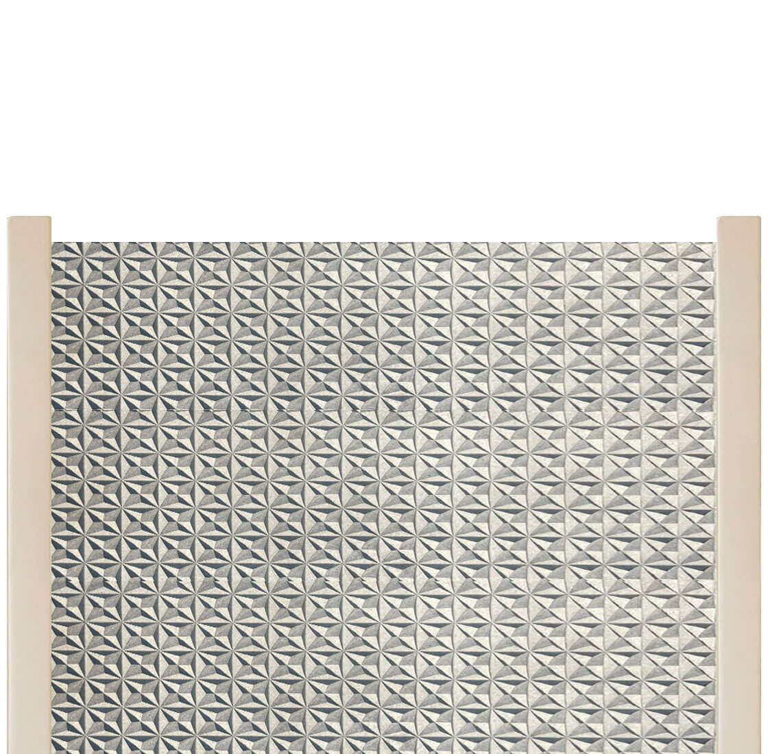 Gard beton ciment alb Ramses cu stâlpi simpli 2 m