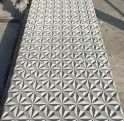 Gard beton ciment alb Ramses stâlpi cu model cărămidă 2 m-3