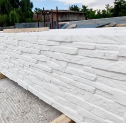 Gard beton ciment alb Carlos 1 cu stâlpi simpli 1,6 m-2