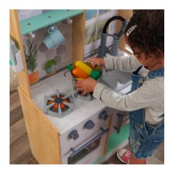 Bucătărie de lemn copii Natural-6