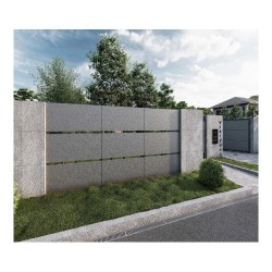 Panou gard din plăci fibrociment Veles Modern, 1,3x2,5 m, gri închis, fără stâlpi-5