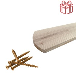 Scândură lemn rindeluită Lemro 150x9x1,9 cm nevopsită + Cadou Șuruburi-1