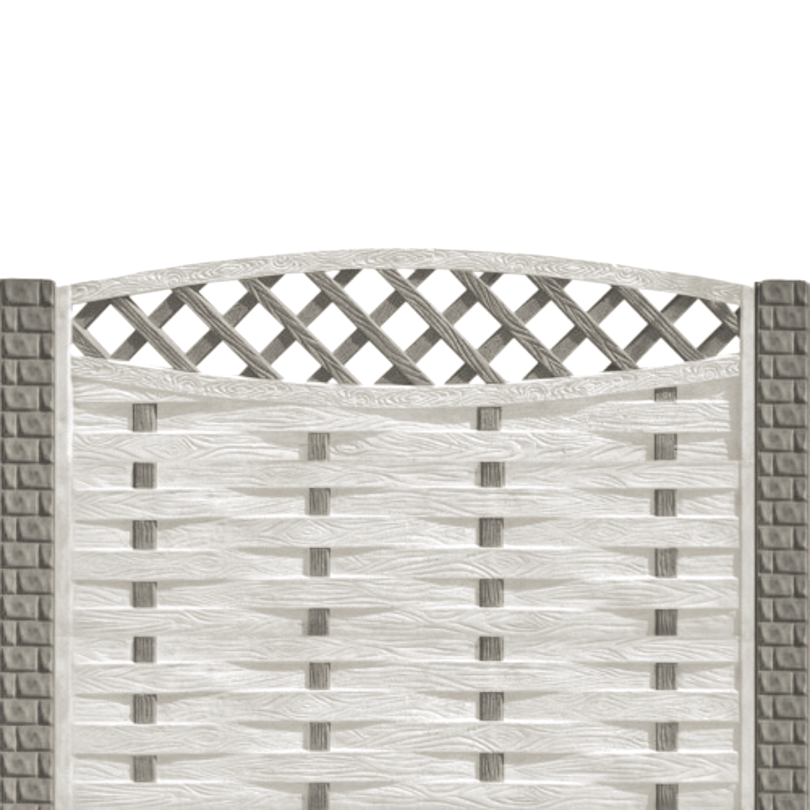 Gard beton Saxon 1 stâlpi cu model cărămidă 1,6 m