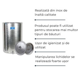 Resigilată - Cisternă inox Avincis 50 L, depozitare / fermentare-4