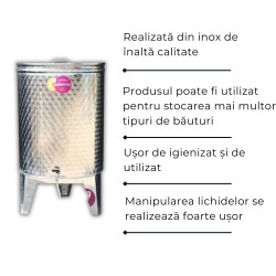Cisternă inox Alsace 260 L, cu capac,  depozitare-2