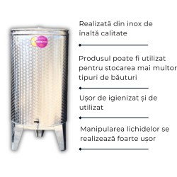 Cisternă inox Alsace 145 L cu capac flotant, depozitare-2