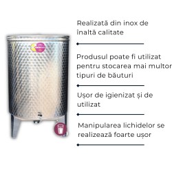Cisternă inox cu dop Alsace 500 L, depozitare-2