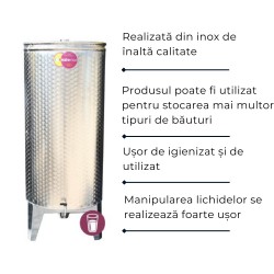 Cisternă inox cu dop Alsace 180 L, depozitare-2