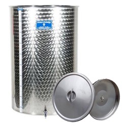 Set Cisternă inox pentru depozitare / fermentare Avincis + Capac 100 L-1