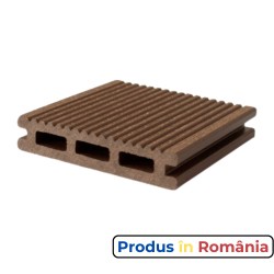 Pardoseală exterioară WPC pentru terase și pontoane 17 x 2,7 x 240 cm maro închis-1