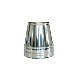 Coș de fum inox profesional Izonox 5 m x 130 mm pornire de la sol-9