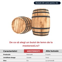 Butoi lemn masiv stejar pentru vin 100 L-2