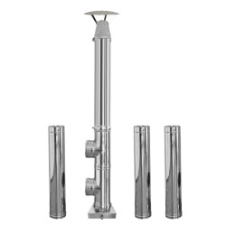 Coș inox profesional Izonox  5 m 130 mm Bază Civil