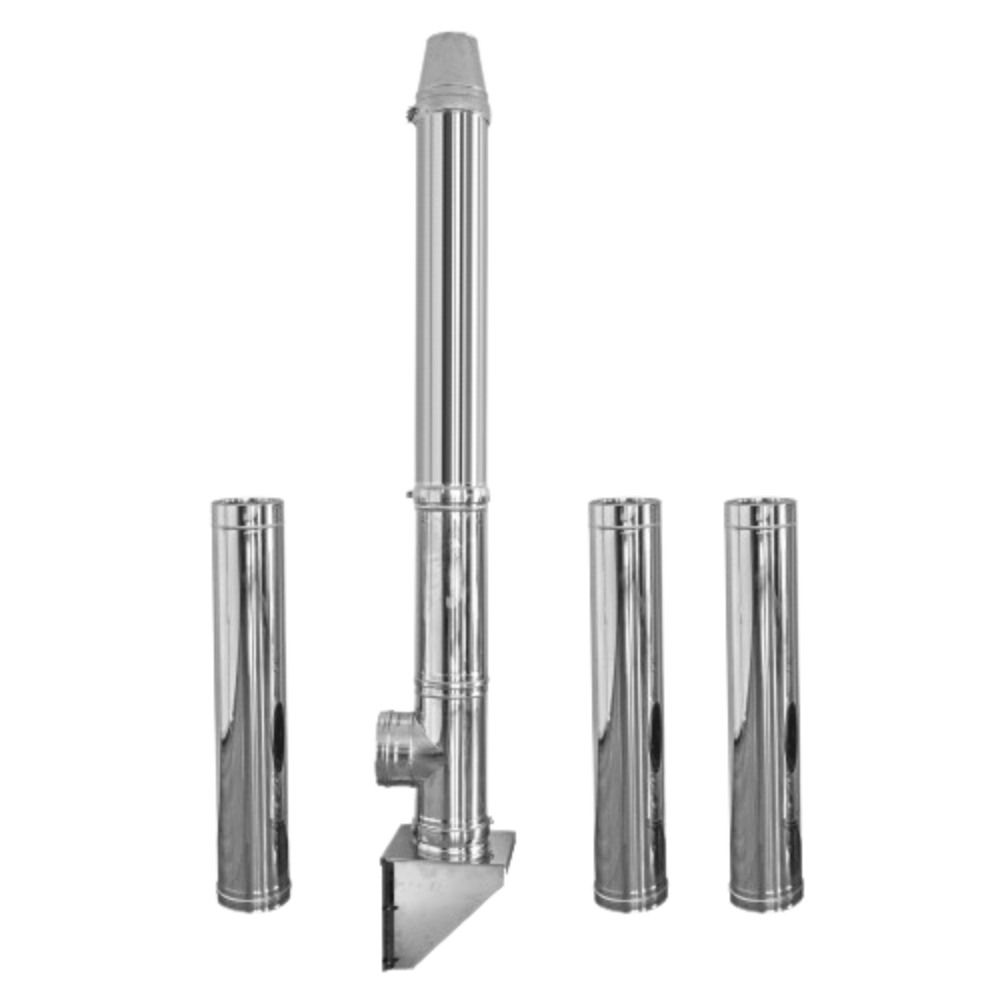 Coș de fum inox profesional Izonox 5 m x 200 mm Suspendat consolă