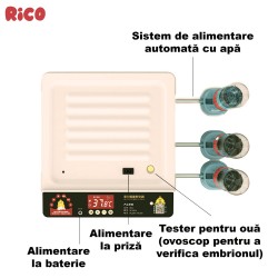 Incubator ouă automat smart Rico, 70 ouă-8