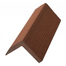Profile pardoseală WPC - profil cornier capăt podea maro roșcat 3,8 x 3,8 x 200 cm-1